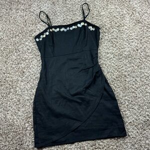Zara Black Mini Vacation Dress